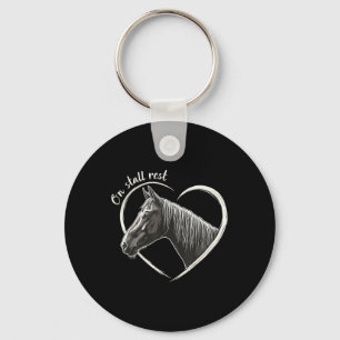 Porte-clés Sur Stall Repos, Cheval Equestre Coeur Stable,