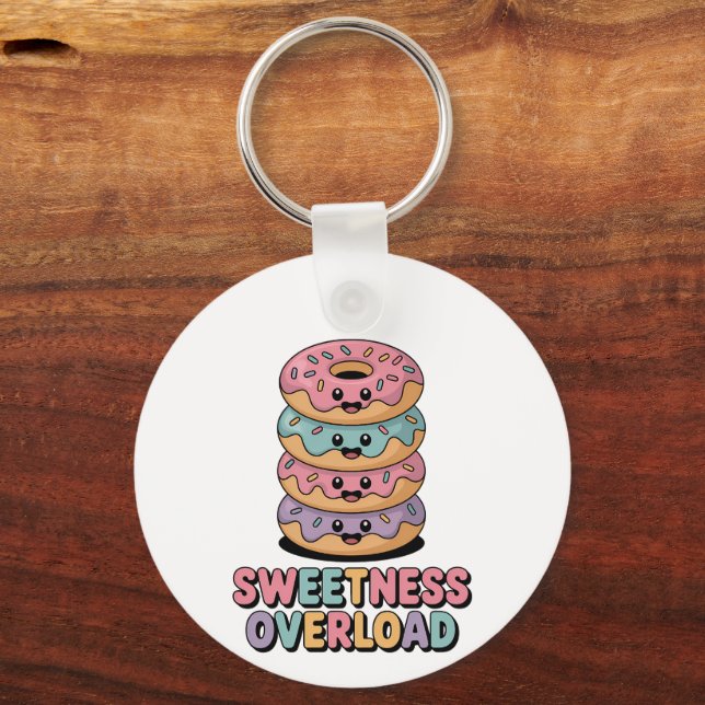 Porte-clés Surcharge de sucrerie | Enfants Donut (Recto)