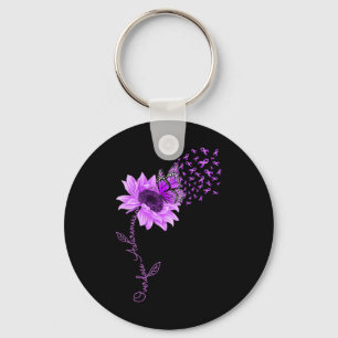 Porte-clés Surdose de tournesol violet de papillon