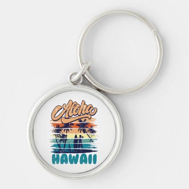 Porte-clés Surf - Aloha Hawaï (Devant)