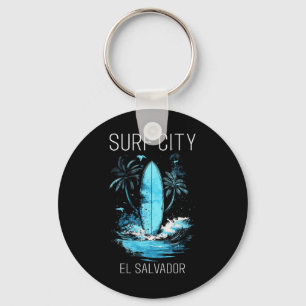 Porte-clés Surf City El Salvador Surfant Surfeur Vintage _3