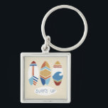 Porte-clés SURF ! Surf<br><div class="desc">SURF ! Je d'ici juin Erica Vess. Dispose de trois planches de surf avec des designs différents et amusants et "Surf Up" phrase au bas de l'image.</div>