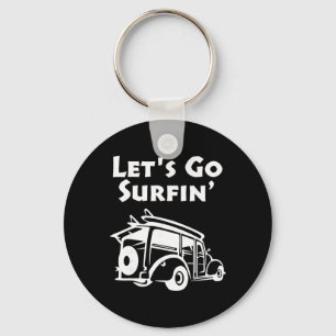 Porte-clés Surf vintage planche de surf océan Pacifique Wagon