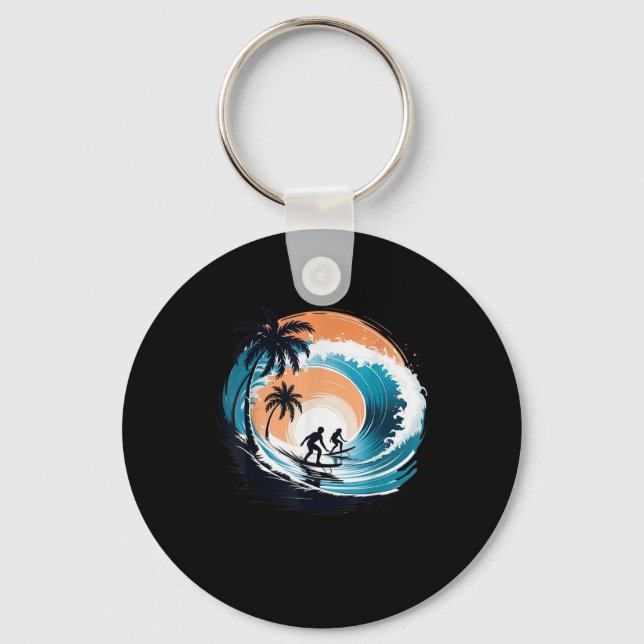 Porte-clés Surfboarder Hawaii Wave Surf Surfboard Lover Be (Recto)