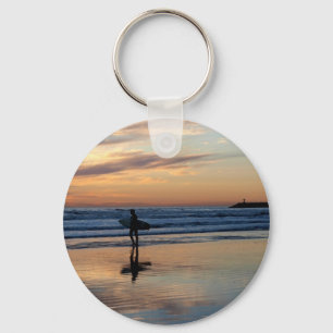 Porte-clés Surfer au coucher du soleil