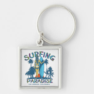 Porte-clés Surfer Girl Vintage Californie
