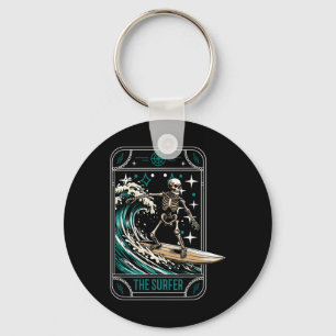 Porte-clés Surfeur faisant du surf sur une planche de surf -