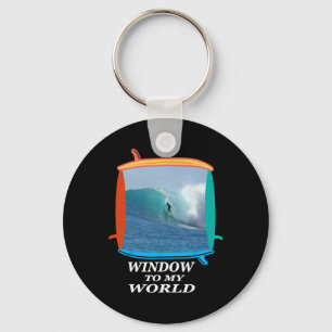 Porte-clés Surfeur, Surf, Vagues, Océan, Fenêtre de planches