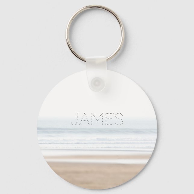 Porte-clés Surfing beach personalised (Recto)