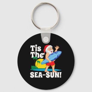 Porte-clés Surfing Santa C'est Le Noël Ensoleillé De La Mer E