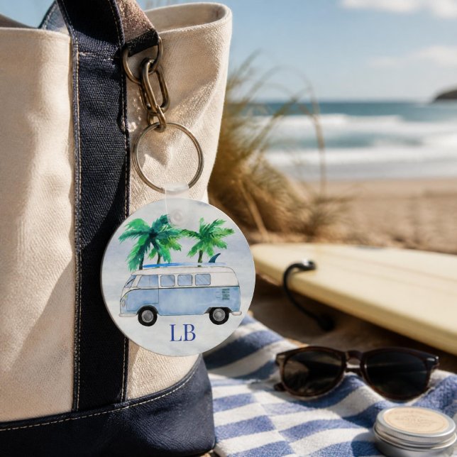 Porte-clés Surfs Up Monogrammé (Surfing Van keychain)