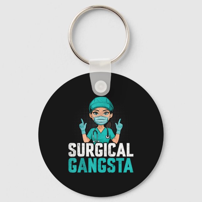 Porte-clés Surgical Gangsta Surgical Tech Technologist Scrub  (Recto)
