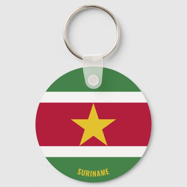 Porte-clés Suriname Drapeau charmant patriotique (Recto)