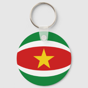 Porte-clés Suriname Porte - clé du drapeau Fisheye