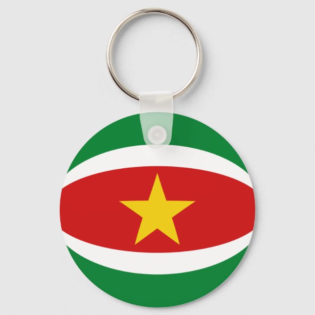 Porte-clés Suriname Porte - clé du drapeau Fisheye (Recto)