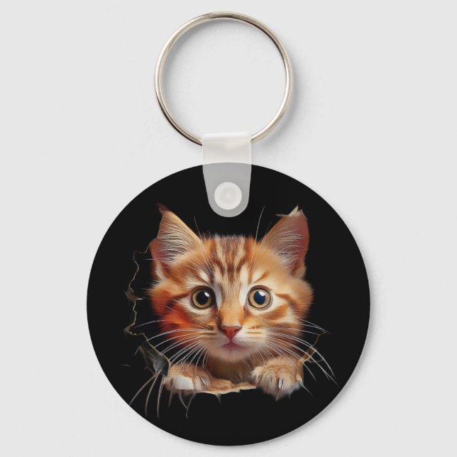 Porte-clés Surprise -- Un visage de chaton (Recto)