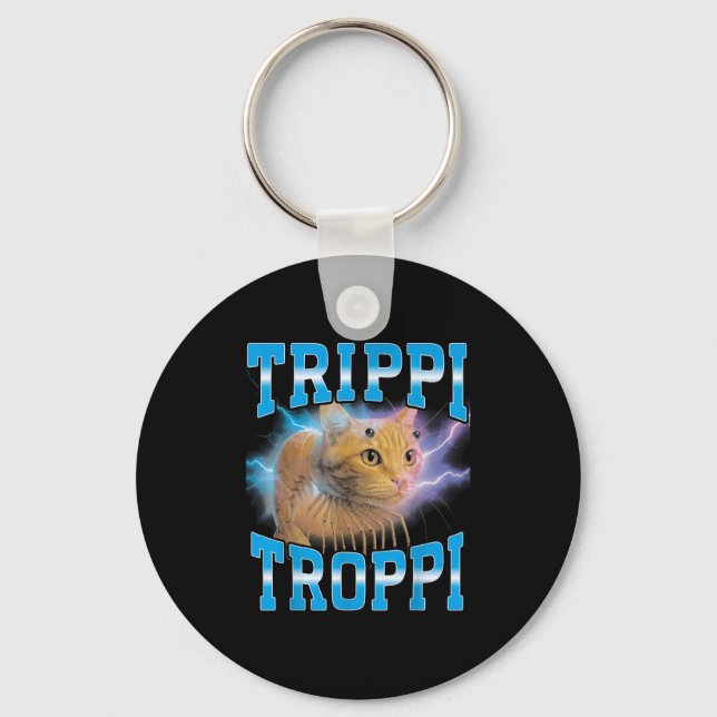 Porte-clés Surreal Italian Brainrot meme Trippi Troppi Cat Fu (Recto)