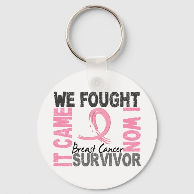 Porte-clés Survivant 5 Cancer du sein (Recto)