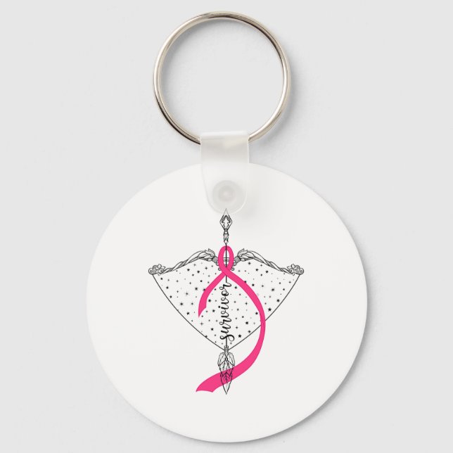 Porte-clés Survivant Bow Arrow Warrior Hope Pink Ribbon Breas (Recto)