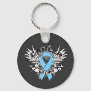 Porte-clés Survivant de cancer de la prostate de ruban à