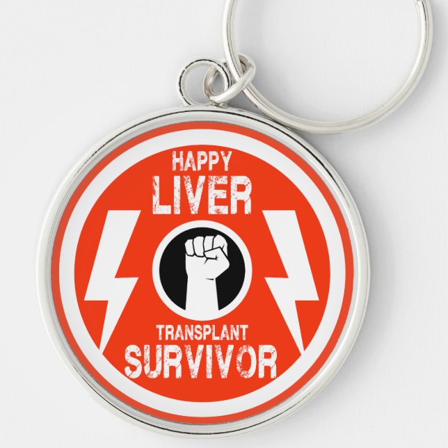 Porte-clés Survivant de la transplantation du foie (Devant)