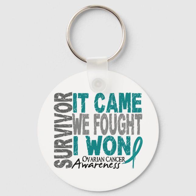 Porte-clés Survivant du cancer de l'ovaire C'Est Venu Nous No (Recto)