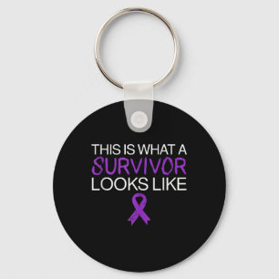 Porte-clés Survivant Fighter Lupus Mois de sensibilisation Ri