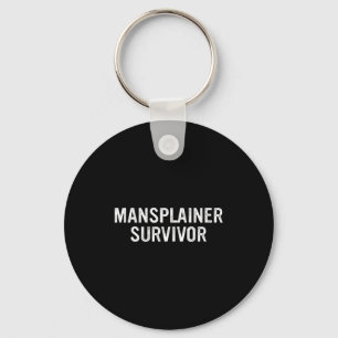 Porte-clés Survivant Mansplainer Drôle Design Simple