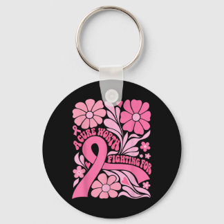 Porte-clés Survivante du cancer du sein Boho floral Un remède