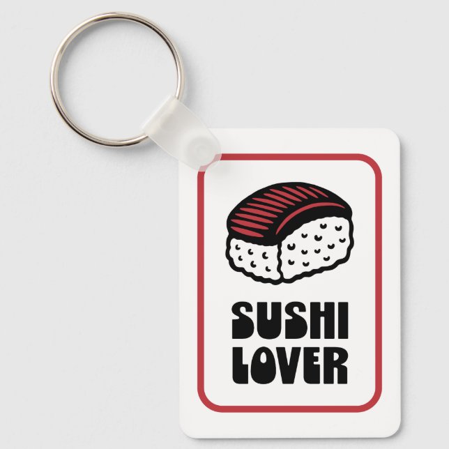 Porte-clés Sushi amant nigiri rétro esthétique (Recto)