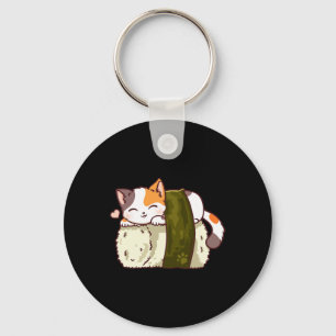 Porte-clés Sushi Cat Kawaii Anime Neko Japonais