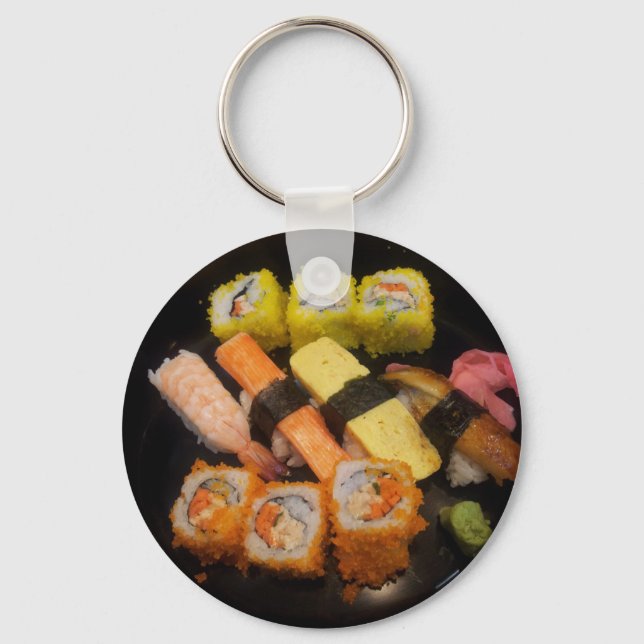 Porte-clés Sushi Raw Food Japonais Repas Délicieux Servi (Recto)