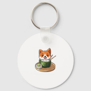 Porte-clés Sushi Shiba � Chien de nourriture amusant