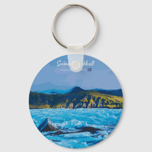 Porte-clés Svínafellsjökull, Islande - Vue sur le glacier