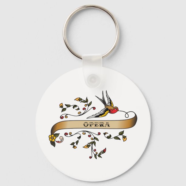 Porte-clés Swallow et Scroll avec Opera (Recto)