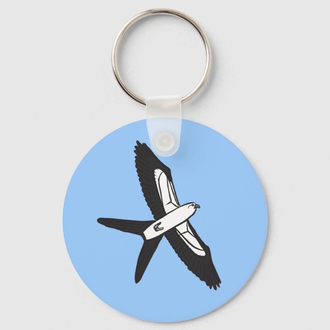 Porte-clés Swallow-tailed Kite cartoon (Recto)