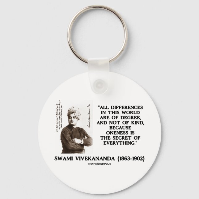 Porte-clés Swami Vivekananda Un Secret De Tout (Recto)