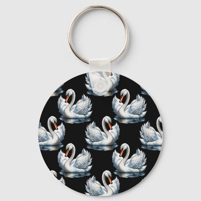 Porte-clés Swan Birds Design Motif (Recto)