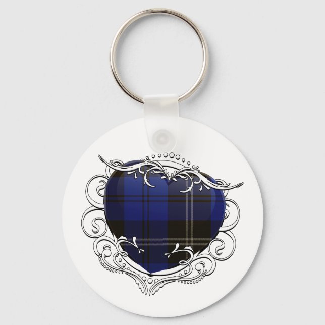 Porte-clés Swan Tartan Heart (Recto)