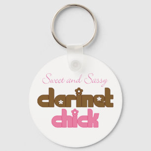 Porte-clés Sweet and Sassy Clarinet Chick Music Gift
