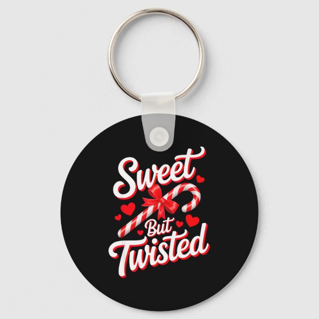Porte-clés Sweet But Twisted Funny Christmas Candy Cane Xmas  (Recto)