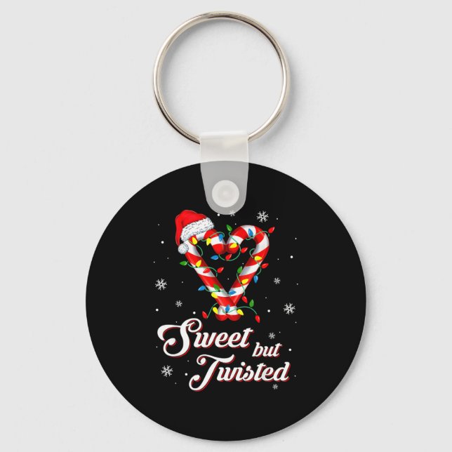Porte-clés Sweet But Twisted Funny Christmas Candy Cane Xmas  (Recto)