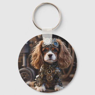 Porte-clés Sweet Cavalier Spaniel Puppy Steampunked,