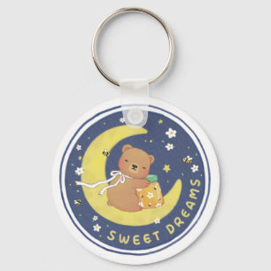 Porte-clés Sweet Dreams : Teddy Bear & Honey Illustration