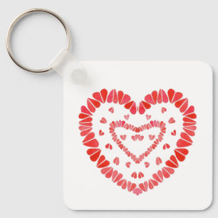 Porte-clés SWEET HEARTS Carré Porte - clé en aluminium