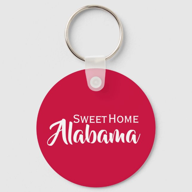 Porte-clés Sweet Home Alabama Crimson et blanc (Recto)