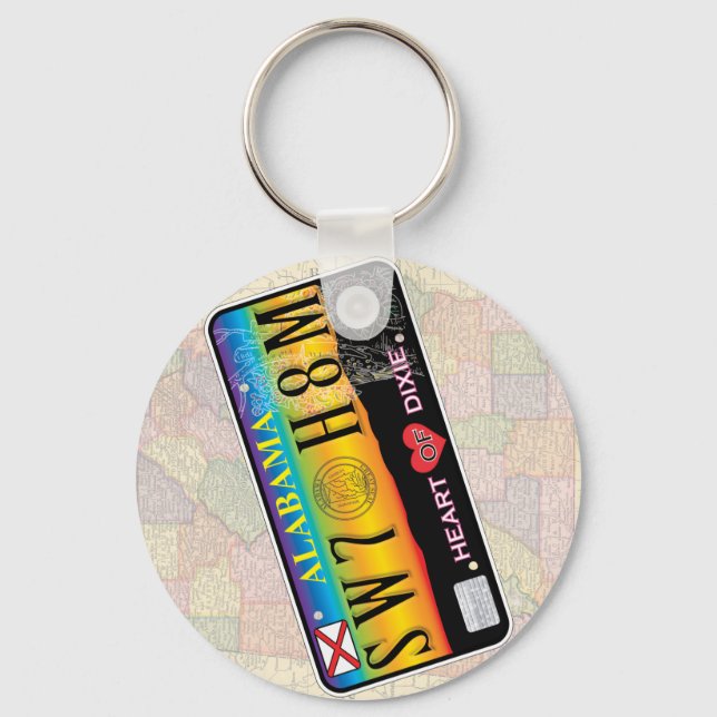 Porte-clés Sweet Home Alabama Keychain (Map Series) (Recto)