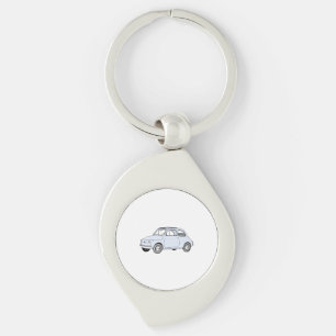 Porte-clés Swirl de dessin en forme de crayon bleu Fiat 500 T