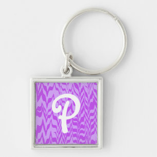 Porte-clés Swirl ZigZag Abstrait