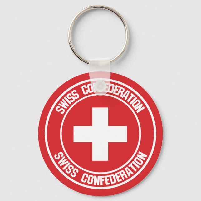 Porte-clés Switzerland Round Emblem (Recto)